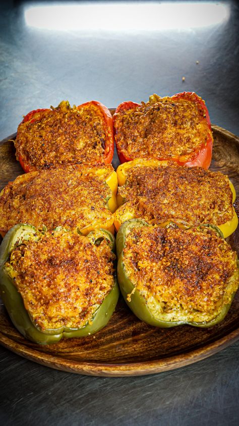 Smoked Stuffed Bell Peppers - TFTI BBQ Smoked Stuffed Peppers, Tfti Bbq, Stuffed Bell Peppers On The Smoker, Smoked Stuffed Jalapeno Peppers, Smoked Stuffed Brats, Smoked Stuffed Pablo Peppers, Cup Of Rice, Dinner Prep, Street Tacos