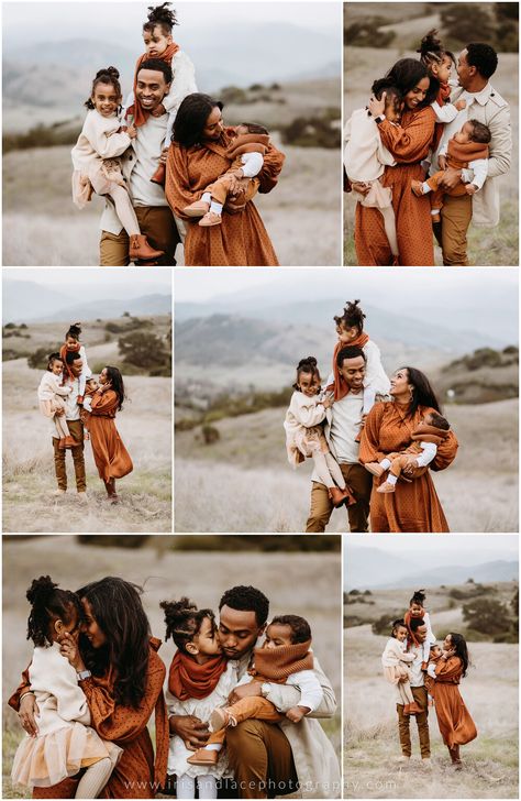 Family Photo Outfits Mexican, Brown Theme Family Photoshoot, Family Of 5 Family Pictures, Rust Dress Family Photos, Burnt Orange Photoshoot Family, Black Family Photoshoot Fall, Family Photoshoot Inspiration, Black Family Photoshoot Outdoors, Black Family Fall Photoshoot