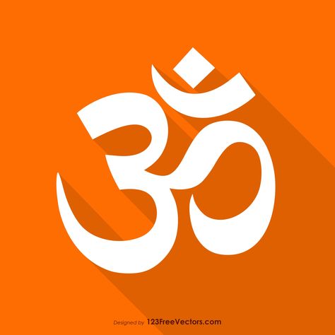 Free Download Om / Aum / Ohm Symbol on Orange Background Vector Image in Adobe Illustrator Eps & Ai file formats. Om Background, Ohm Symbol, Om Aum, Orange Background, Free Vectors, Graphic Image, Vector Design, Orange, Design