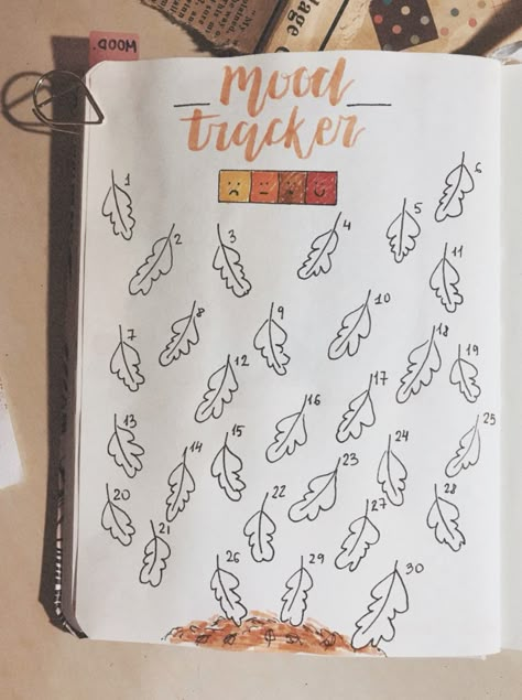 Mood Tracker For October, October Bujo Mood Tracker, November Mood Tracker Ideas, Mood Tracker For November, Planer Ideas November, November Dot Journal, November Dot Journal Ideas, Bujo November Mood Tracker, November Bujo Mood Tracker