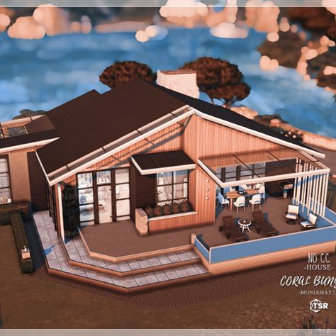 The Sims 4 Base Game Bungalow for a family. No CC Lot, 2 bedrooms and 1 bathroom.The house files are at the link below on The Sims Resource website (please read installation instructions ♥) https://www.thesimsresource.com/downloads/1641409 www.thesimsresource.com - @thesimsresource @Moniamay72 #TS4 #ts4lots #bungalow #TheSims #sims4 #thesims4 #Moniamay72 #thesims4lots #tartosa #nocc #family #TheSimsResource Sims 4 House Download No Cc, Sims 4 Cc Houses Download Base Game, Sims 4 Base Game House Download, Sims 4 Cc Lots Base Game, Sims 4 Houses Download Base Game, Sims 4 Base Game House, Sims 4 Base Game, The Sims 4 Lots, Cc Furniture