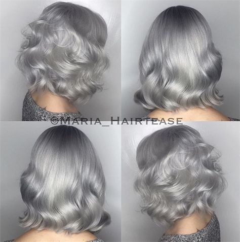 Silver White Hair, Grey Hair Looks, Ash Hair, Ash Hair Color, Pastel Lavender, Flat Iron Curls, Hair Color Pastel, Color Me Beautiful, Super Hair