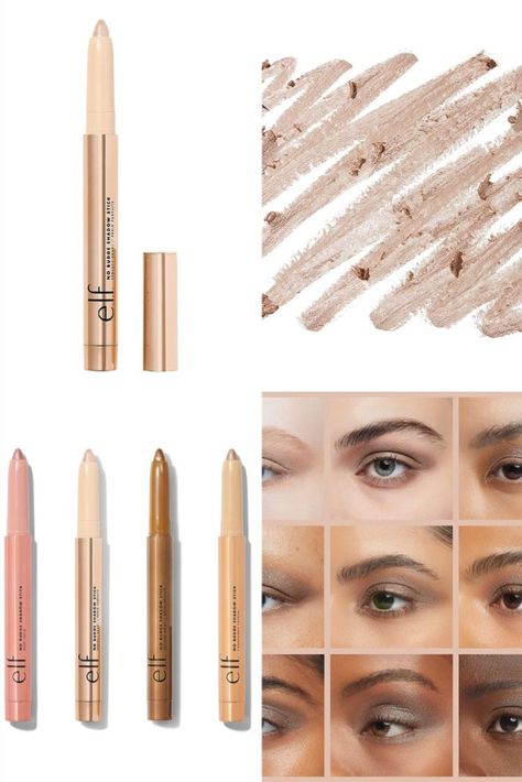 No Budge Shadow Stick, Cream Eyeshadow Stick, Elf Eyeshadow, Eyeshadow Stick, Metallic Eyeshadow, Shadow Sticks, Cream Eyeshadow, Metallic Colors, Cruelty Free