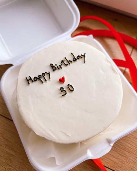 Happy30th Birthday, Bento Cake 30th Birthday, Happy 30th Birthday Cake, Hbd Cake, Birthday Cake Quotes, Birthday Cake Writing, Cake For Boyfriend, Cake Quotes, 30th Birthday Decorations