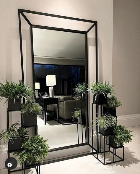 Full Length Mirror Decor, Wood Mirrors, Long Mirror, Luxury Mirrors, Hallway Mirror, Art Deco Metal, Entryway Mirror, Big Mirror, Contrasting Colours