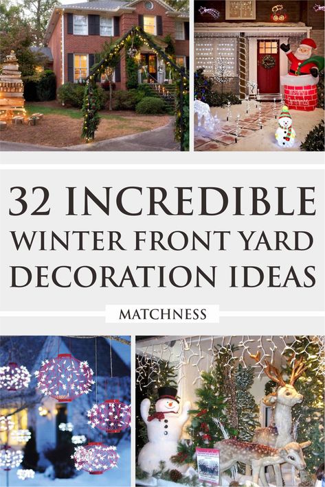 Front Yard Holiday Decor, Christmas Lawn Decorations Front Yards, Yard Decoration Ideas, Front Yard Lighting, Outdoor Christmas Decoration Ideas, Christmas Lawn Decorations, Outdoor Decoration Ideas, Xmas Decorations Outdoor, Diy Yard Decor