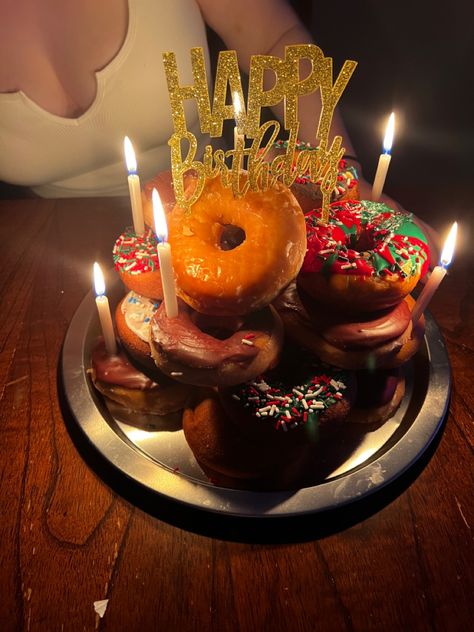 doughnut birthday cake Doughnut Birthday Cake, Doughnut Birthday, Birthday Cake, Cake, Birthday