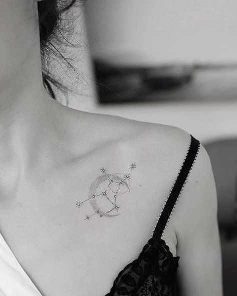 Best Star Tattoos, Watch Tattoo Design, Virgo Constellation Tattoo, Unique Tattoos For Men, Virgo Tattoo, Leo Tattoos, Moon Tattoo Designs, Constellation Tattoos, Diy Tattoo