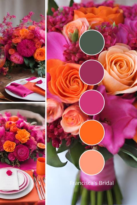 10 Best Summer Wedding Color Palette Ideas To Help Inspire You For Your Special Day - Francisca's Bridal 2024 Floral Trends, June Color Palette, Summer Wedding Themes, Summer Wedding Theme, Summer Wedding Color Palette, Wedding Color Palette Ideas, Wedding Color Schemes Summer, Wedding Color Palette Summer, Orange Wedding Colors