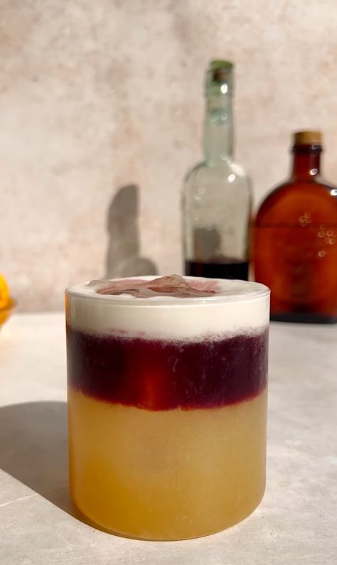 Classic New York Sour Recipe — Join Jules New York Sour Recipe, Join Jules, New York Sour, Happy Hour Food, Coconut Margarita, Fall Cocktails Recipes, Sour Foods, Honey Syrup, Cocktail Ingredients