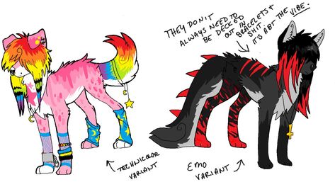 Sparkledog Aesthetic, Sparkle Dog Oc, Emo Fursona, Sparkledog Oc, Scene Fursona, Scene Emo Art, Sparkle Dog, Scene Kid Art, Eyestrain Art