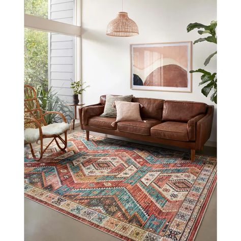 Foundry Select Mayers Southwestern Ivory/Red Area Rug & Reviews | Wayfair Southwestern Area Rugs, Chic Rug, Inspire Me Home Decor, Loloi Rugs, Artisan Rugs, Rug Direct, Eclectic Design, Decor Minimalist, Red Area Rug