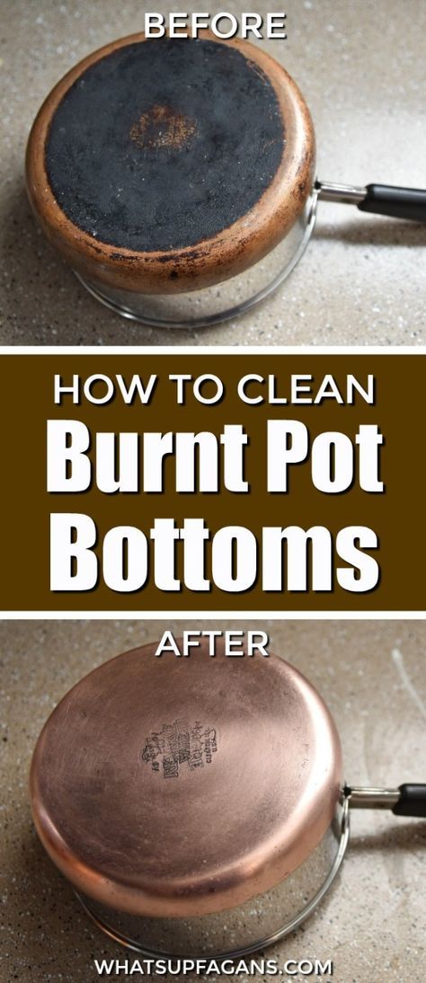 Clean Burnt Pots, Clean Copper, Diy Household Cleaners, Clean Hacks, Clean Baking Pans, How To Clean Copper, Cleaning Painted Walls, Revere Ware, Home Cleaning Tips