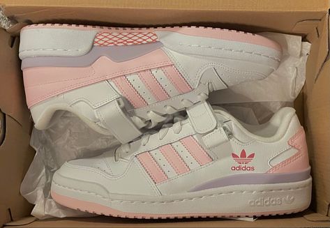 Adidas Forum Light Pink, Adidas Forum Low Pink And Purple, Adidas Forum Low Pink, Forum Adidas, Adidas Forum Low, Forum Low, Adidas Forum, Shoe Inspo, Aesthetic Shoes