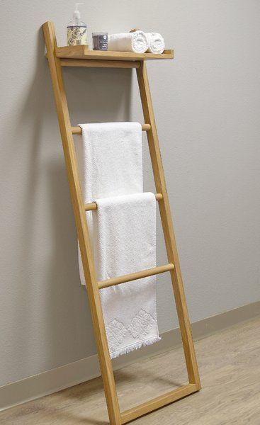 60s Room Decor, Towel Ladder Bathroom, Towel Rack Ideas, 60s Room, Ladder Bathroom, Bedroom Rustic, Towel Ladder, Towel Stand, Towel Bars