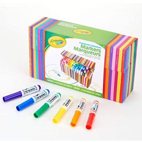 Markers Crayola, Marker Collection, Crayola Markers, Marker Storage, Art Supply Organization, Rainy Day Crafts, Mini Marker, Marker Set, Washable Markers