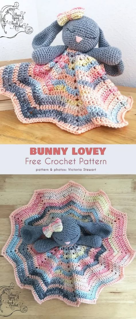 Bunny Lovey Free Crochet Pattern | Your Crochet Bunny Free Crochet Pattern, Lovey Pattern, Crochet Lovey, Crochet Hack, Crochet For Beginners Blanket, Amigurumi Bunny, Bunny Crochet, Haken Baby, Crochet Baby Booties