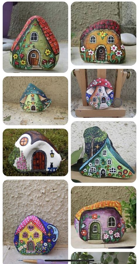 Garden Rock Art, Stones Garden, Diy Rock Art, Painted Rock Animals, Fairy Garden Crafts, Rocks Painted, Stone Art Painting, Painted Rocks Kids, Painted Rocks Craft