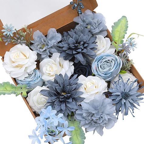 Blue Artificial Flowers, Diy Wedding Bouquets, Mitzvah Decor, Easy Paper Flowers, Diy Wedding Bouquet, Blue Home, Diy Crafts Paper Flowers, Diy Bouquet, Artificial Roses