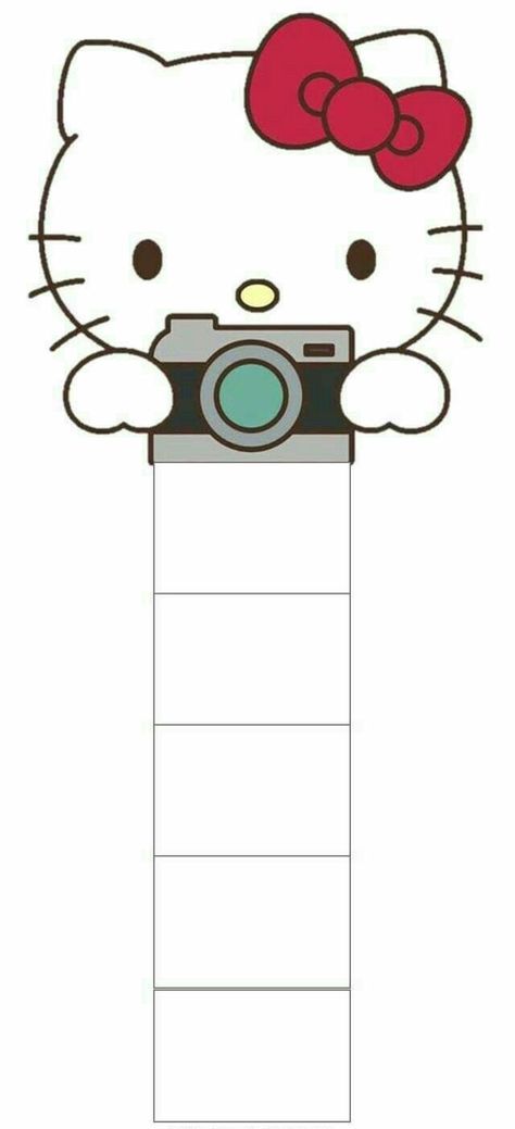 Papercraft Printable Hello Kitty, Hello Kitty Stuff To Print, Hello Kitty Camera Template, Hello Kitty Things To Make, Sanrio Crafts Printable, Hello Kitty Crafts Paper, Things To Print Out, Hello Kitty Gifts Diy, Hello Kitty Papercraft