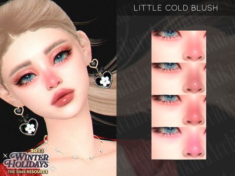 The Sims Resource - Little Cold Blush Ts4 Blush Cc, Sims 4 Face Accessories, Sims 4 Cc Blush Skin Details, Sims 4 Nose Blush, Sims 4 Body Blush, Sims 4 Cc Blush, Sims 4 Blush Cc, Sims 4 Lipstick, Ts4 Makeup