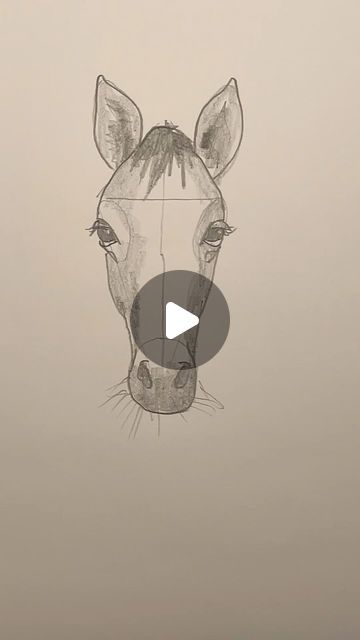 Mark Liam Smith on Instagram: "Draw a horse 🐴 Easy drawing lesson for beginners on how to draw a horse #drawinglesson #howtodraw" Horse Tutorial Drawing, Horse Head Outline Simple, Horse Easy Painting, How To Sketch A Horse, Easy Horse Painting Ideas, Drawing Horses Easy, Horse Sketch Step By Step, How To Draw A Horse Head, How To Draw A Horse Step By Step