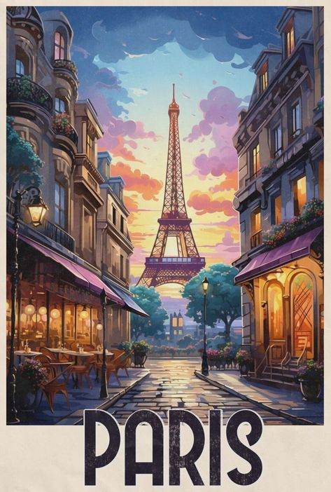 PARIS TRAVEL POSTER *2X3 FRIDGE MAGNET* TRIP FOREIGN WORLD VACATION VISIT FRANCE Vintage Paris Poster, Paris Poster Aesthetic, Travel Postcards Aesthetic, French Cities, Travel Advertising Design, Paris Postcard, Paris Travel Poster, City Posters, France Poster