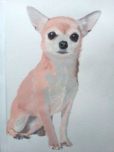 Chihuahua in Acrylic Dog Paintings Easy, Chihuahua Art, Paintings Easy, Acrylic Canvas Painting, Paintings Canvas, Paintings On Canvas, Painting Painting, Dog Pin, Acrylic Canvas