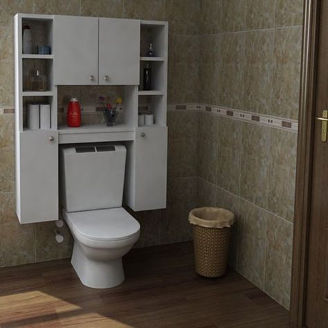 Cabinets Over Toilet, Bathroom Cabinets Over Toilet, Bathroom Storage Over Toilet, Toilet Room Decor, Bathroom Space Saver, Closet Cabinet, Cabinet Closet, Washbasin Design, Bathroom Storage Solutions