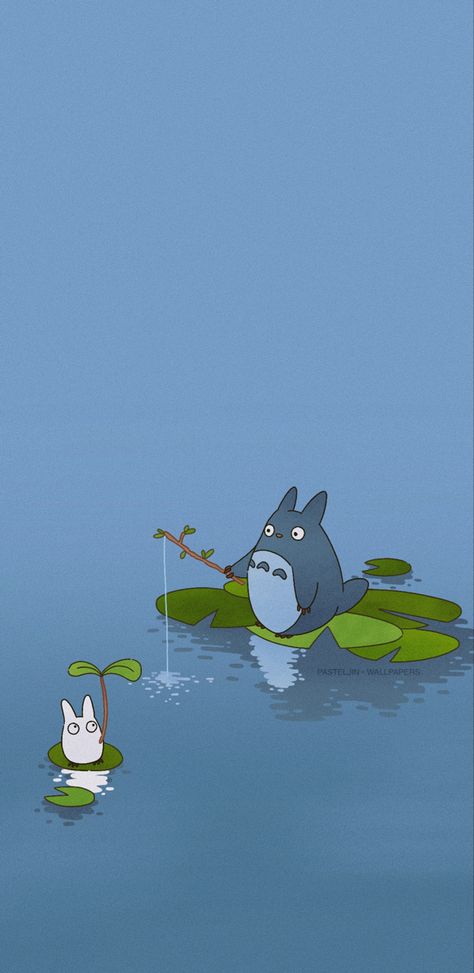 Totoro Rain Wallpaper, Blue Totoro Wallpaper, Ghibli Summer Wallpaper, Asthetic Picture Wallpaper Totoro, Studio Ghibli Wallpaper Iphone Hd, My Nabor Totoro Wallpaper, Tototoro Wallpaper, Studio Ghibli Homescreen Wallpaper, Ghibli Simple Wallpaper