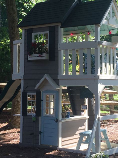 Kmart Cubby House, Kmart Cubby, Cubby House Ideas, Outside Playhouse, Kids Cubby Houses, Kids Backyard Playground, Playhouse Plans, Indoor Playhouse, Diy Playhouse