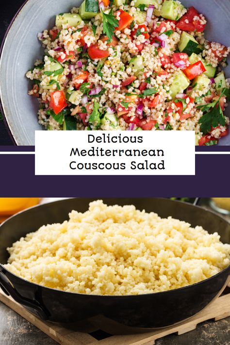 If you’re craving a salad with bold flavors and minimal prep, this Delicious Mediterranean Couscous Salad is the one to try. Light, fresh couscous is paired with juicy tomatoes, tangy olives, and refreshing cucumbers, all tossed in a bright lemon dressing. It’s the perfect quick fix for a healthy lunch or an easy side to any Mediterranean-inspired meal. Couscous Recipes Mediterranean, Couscous Salad Dressing, Couscous Mediterranean, Lemon Herb Dressing, Mediterranean Couscous Salad, Mediterranean Couscous, Parsley Salad, Herb Dressing, Olive Salad