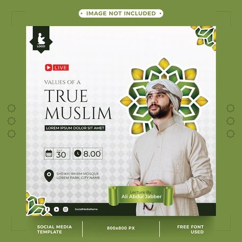 Islamic Social Media Post Design, Islamic Post Design, Islamic Social Media Design, Islamic Flyer Design, Seminar Poster Design, Islamic Poster Design, Islamic Design Graphic, Pizza Flyer, Post Background