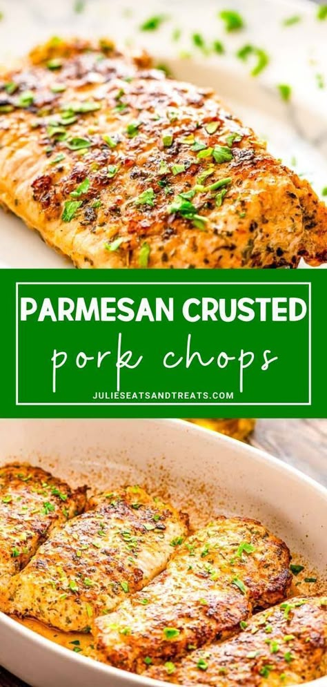 Baked Boneless Pork Chops, Crusted Pork Chops, Parmesan Crusted Pork Chops, Boneless Pork Chop Recipes, Pork Chop Recipes Crockpot, Healthy Pork, Easy Pork Chops, Easy Pork Chop Recipes, Pork Chop Recipes Baked