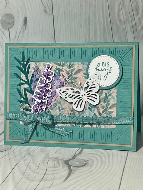 Perennial Lavender Stampin Up Cards, Painted Lavender Stampin Up Cards, Lavender Stamp, Lavender Bundle, Patchwork Cards, Painted Lavender, Handmade Cards Diy, Tool Tips, Paper Butterfly