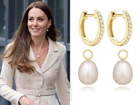 Kate Middleton Has Worn these Pearl Earrings Over 70 Times - Dress Like A Duchess Bridal Earrings Diamond, Kate Middleton Pearl Earrings, Kate Middleton Earrings, Kate Middleton Jewelry, Antique Diamond Earrings, Classic Jewelry Pieces, White Topaz Earrings, Kate Middleton Outfits, Bold Statement Necklaces