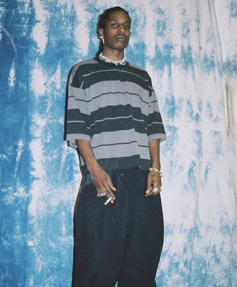 Asap Rocky Outfits, Outfits Men Streetwear, 2000s Clothing, Guy Fits, 90s Hip Hop Fashion, Vintage Black Glamour, Instagram Videos, Cute Black Guys, Asap Rocky