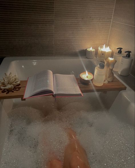 Bath Tub Aesthetic, Bathtub Aesthetic, Aesthetic Bath, Bath Aesthetic, Bath Tray, Self Care Aesthetic, Dream Bath, Care Aesthetic, Relaxing Bath