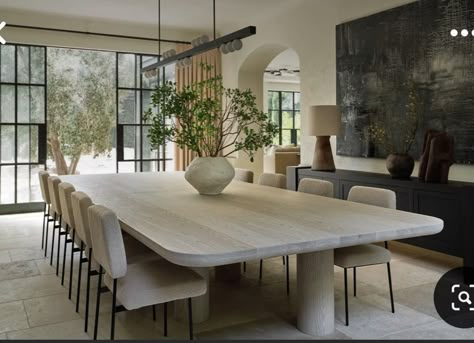 William Hefner, White Oak Table, White Oak Dining Table, Upholstered Banquette, Jeremiah Brent, California Living, Bay House, Large Dining Room, Los Angeles Homes