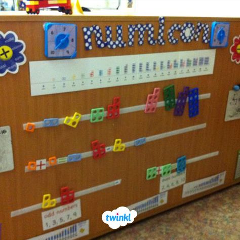 Subitising Eyfs Display, Numicon Display Eyfs, Numbers To 20 Activities Eyfs, Interactive Maths Display Eyfs, Maths Working Wall Eyfs, Maths Display Eyfs, Numicon Activities Eyfs, Numicon Activities, Maths Classroom Displays