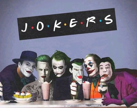 #joker #friendslogo Hahaha Joker, Image Joker, All Jokers, Joker Cartoon, Joker Drawings, Batman Vs Joker, Joker Comic, Der Joker, Joker Images