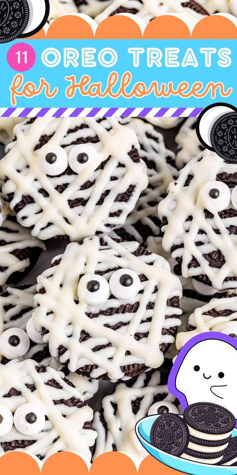 Spook things up with Halloween Treats Made With OREO Cookies. These themed treats add fun to any party or trick-or-treat snack bag. Perfect for all ages! Skeleton Snacks, Best Halloween Treats, Oreo Treats, Halloween Oreos, Girls Night Crafts, Halloween Party Treats, Themed Treats, Fun Halloween Food, Party Treats