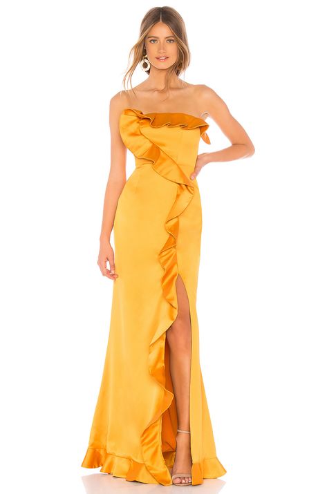 #REVOLVE Yellow Wedding Dress, Aria Dress, Vertical Striped Dress, Bridesmaid Dress Ideas, Ladies Gown, Yellow Wedding, Formal Dresses For Women, New Dresses, Long Prom Dresses