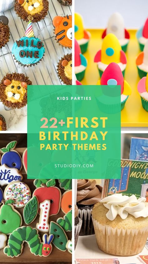 22 Cute First Birthday Themes - Studio DIY Wheel Themed First Birthday, Food Theme 1st Birthday Party, Birthday Party Themes One Year Old, Themes For Baby Boy 1st Birthday, Adventure Themed First Birthday, Unique 1 Year Birthday Themes, Unisex First Birthday Party Ideas, Baby’s First Birthday Theme Boy, 1 St Birthday Boy Year Old Themes