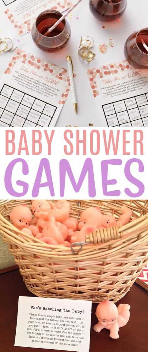 Are you hosting a baby shower soon? If you are, you’re probably looking for some baby shower activities and games you can use at the party. We’ve rounded up our favorites here. Diy Baby Shower Activities, Baby Shower Charades, Baby Shower Game Ideas, Baby Animal Names, Baby Name Game, Shower Activities, Celebrity Baby Names, Activities Games, Baby Shower Bingo