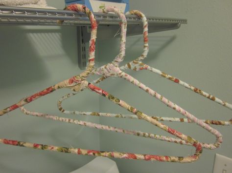 Fabric Wrapped Clothes Hangers, Fabric Wrapped Hangers, Fabric Covered Hangers, Hanger Ideas, Sew Easy, Clothes Hangers, Adult Crafts, Morning Friends, Good Morning Friends