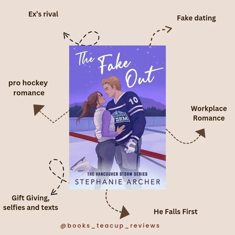 The Fake Out (Vancouver Storm #2) by Stephanie Archer Genre : Romance / Hockey Romance Source : Kindle Unlimited ⭐⭐⭐⭐⭐ The Fake Out is delightful and fun fake dating hockey romance that follows story of Hazel and Rory. I absolutely loved this from the beginning. The writing is perfect, not slow like the previous book and yet has the right amount of build-up. The plot is filled with banter, entertainment, romance, hockey, and spice. Characters are the heart of the story. Hazel is burnt by h... The Fake Out Stephanie Archer, Hockey Romance Books, Stephanie Archer, Sport Romance, Spicy Scenes, Books Recs, Fangirl Book, Sports Romance Books, Wallpaper Tablet