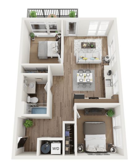 2 Bedroom 1 Bath Floor Plan Two Bedroom Apartment Floor Plans, Floor Plans Bloxburg, 2 Bedroom Apartment Floor Plan, Living Room Cinema, Render Bathroom, Small Apartment Floor Plans, Condo Floor Plans, 2 Bedroom Floor Plans, Room Cinema