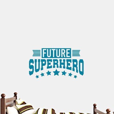 SweetumsWallDecals Future Super Hero Wall Decal Color: Teal Batman Decals, Superhero Wall Decals, Superhero Quotes, Superhero Nursery, Bible Wall Decals, Large Wall Decals, Superhero Wall, Family Wall Decals, Alphabet Nursery