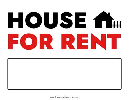 Get this printable home for rent sign and inform people interested a house is available for renting. Simple and easy to use real estate sign template. House For Rent Sign, For Rent Sign, Printable House, Real Estate Signs, Home For Rent, House For Rent, N Scale, Sign Templates, Printable Signs